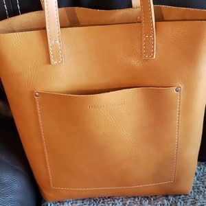 Portland leather goods sunflower crossbody tote